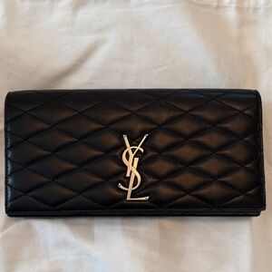 YSL Black Quilted clutch